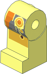 ~Minifig Leg Right with Golden Circuit Pattern (Obsolete)