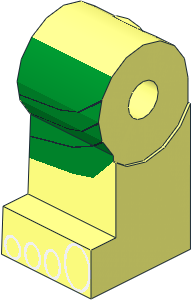 ~Minifig Leg Right with Green Kilt and Toes Pattern (Obsolete)