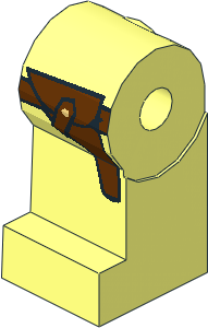 ~Minifig Leg Right with Holster and Belt Pattern (Obsolete)