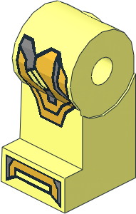 ~Minifig Leg Right with Iron Man Armoured Suit Mark XLII Pattern (Obsolete)