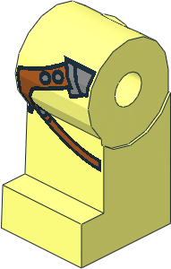 ~Minifig Leg Right with SW Gunbelt Pattern (Obsolete)