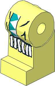 ~Minifig Leg Right with Dark Turquoise/White Triangles, White Fringe Pattern (Obsolete)