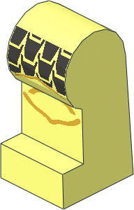 ~Minifig Leg Left with Scale Mail Pattern (Obsolete)