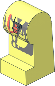 ~Minifig Leg Left with Silver Circuitry and Salmon Cable Pattern (Obsolete)