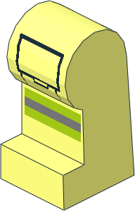 ~Minifig Leg Left with Reflective Stripes and Black Pocket Outline Pattern (Obsolete)