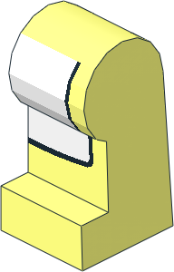 ~Minifig Leg Left with White Apron Pattern (Obsolete)