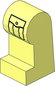 ~Minifig Leg Left with Buttoned Cargo Pocket Pattern (Obsolete)