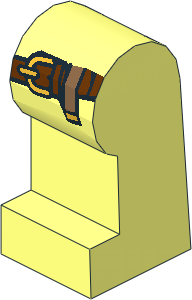 ~Minifig Leg Left with Holster and Belt Pattern (Obsolete)