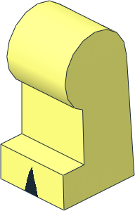 ~Minifig Leg Left with Black Triangles on Foot Pattern (Obsolete)