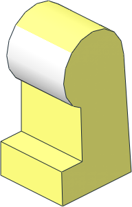 ~Minifig Leg Left with Laboratory Smock Pattern (Obsolete)