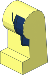 ~Minifig Leg Left with Dark Blue Coattails Pattern (Obsolete)