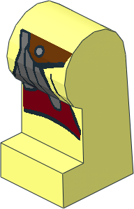 ~Minifig Leg Left with LOTR Leather Armour Pattern (Obsolete)