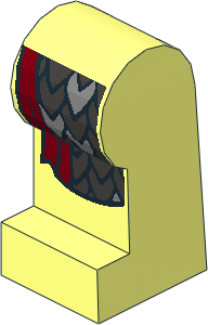 ~Minifig Leg Left with LOTR Scale Armour Pattern (Obsolete)