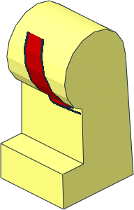 ~Minifig Leg Left with Red Coattail Pattern (Obsolete)