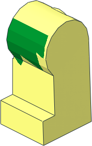 ~Minifig Leg Left with Grass Skirt Pattern (Obsolete)