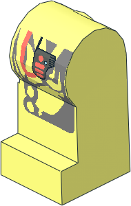 ~Minifig Leg Left with Salmon Cable Pattern (Obsolete)