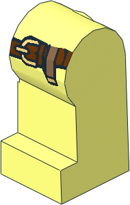 ~Minifig Leg Left with Holster and Belt Pattern (Obsolete)