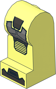 ~Minifig Leg Left with War Machine Armoured Suit Kneepad Pattern (Obsolete)