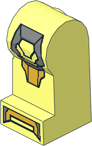 ~Minifig Leg Left with Iron Man Armoured Suit Mark XVII Pattern (Obsolete)