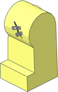 ~Minifig Leg Left with  2 Safety Pins Pattern (Obsolete)