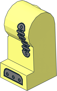 ~Minifig Leg Left with Clockwork Robot Pattern (Obsolete)