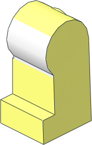 ~Minifig Leg Left with Laboratory Smock Pattern (Obsolete)