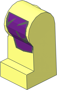 ~Minifig Leg Left with Purple Greatcoat Pattern (Obsolete)