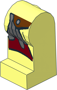 ~Minifig Leg Left with LOTR Leather Armour Pattern (Obsolete)