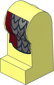 ~Minifig Leg Left with LOTR Scale Armour Pattern (Obsolete)