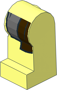 ~Minifig Leg Left with LOTR Coat and Shirttails Pattern (Obsolete)