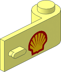 Door  1 x  3 x  1 Right with Shell Logo 1971 Pattern