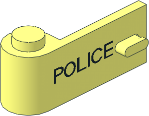 Door  1 x  3 x  1 Left with Thin "POLICE" Pattern