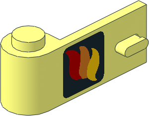 Door  1 x  3 x  1 Left with Fire Logo Pattern
