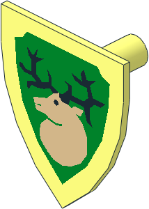Minifig Shield Triangular with Forestman Pattern