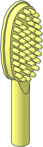Minifig Hairbrush with Long Handle