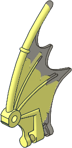 Animal Dragon Wing  9 x  6 with Handle Bars with Trans Brown Trailing Edge Pattern