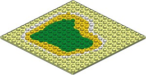 Baseplate 16 x 16 with Island Pattern