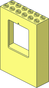 Panel  2 x  6 x  7 with Window Hole