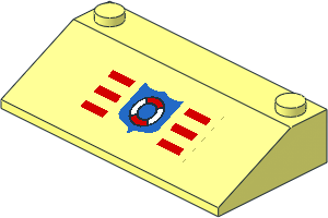 Slope Brick 33  3 x  6 with Coastguard Sticker