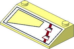 Slope Brick 33  3 x  6 with SW ARC-170 Left Pattern