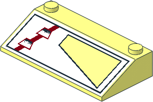 Slope Brick 33  3 x  6 with SW ARC-170 Right Pattern