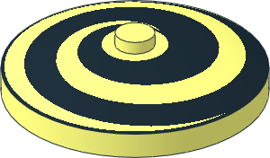 Dish  4 x  4 Inverted with Black Spiral Pattern