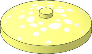Dish  4 x  4 Inverted with Mushroom White Spots Pattern
