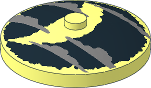 Dish  4 x  4 Inverted with Crescent Moon on Black Sky and Silver Clouds Pattern