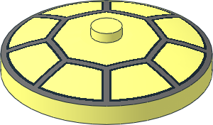 Dish  4 x  4 Inverted with Dark Bluish Grey Octagonal Cockpit Pattern