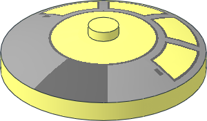 Dish  4 x  4 Inverted with SW Millennium Falcon Cockpit Pattern