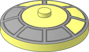 Dish  4 x  4 Inverted with SW Millennium Falcon Cockpit with Four Light Bluish Grey Lower Sections Pattern