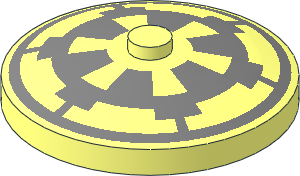 Dish  4 x  4 Inverted with Metallic Silver SW Imperial Logo Pattern