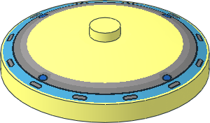 Dish  4 x  4 Inverted with Jurassic World Gyrosphere Pattern