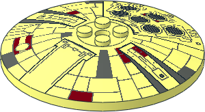 Dish  8 x  8 Inverted with Mini Millennium Falcon Pattern